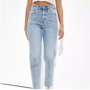 American Eagle Mom Straight high rise Jean, 0 Regular